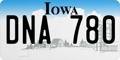 IA license plate DNA780