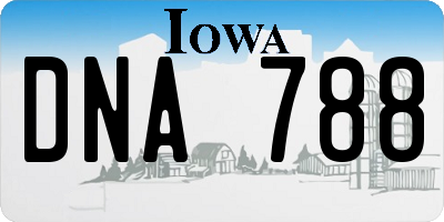 IA license plate DNA788