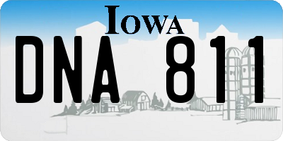 IA license plate DNA811