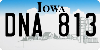 IA license plate DNA813
