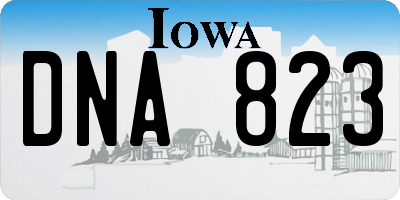 IA license plate DNA823