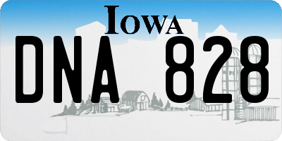 IA license plate DNA828
