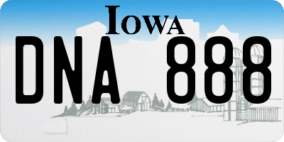 IA license plate DNA888