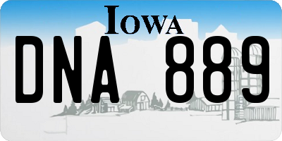 IA license plate DNA889