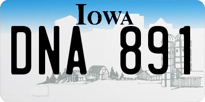 IA license plate DNA891