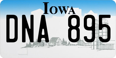 IA license plate DNA895