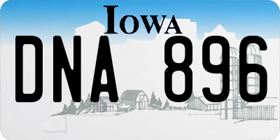 IA license plate DNA896