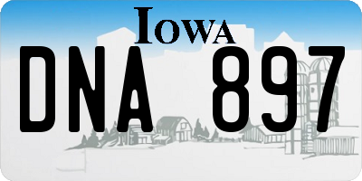 IA license plate DNA897