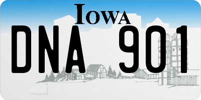 IA license plate DNA901