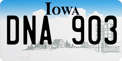 IA license plate DNA903