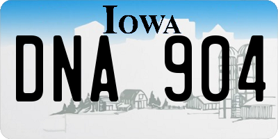 IA license plate DNA904