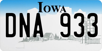 IA license plate DNA933