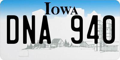 IA license plate DNA940