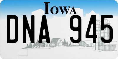IA license plate DNA945