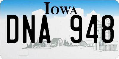 IA license plate DNA948