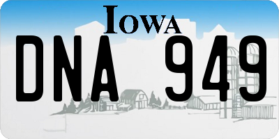 IA license plate DNA949