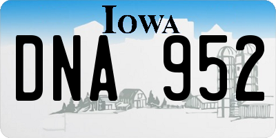 IA license plate DNA952