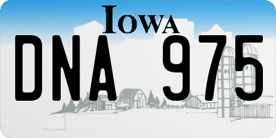 IA license plate DNA975