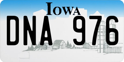 IA license plate DNA976
