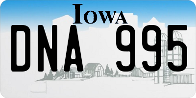 IA license plate DNA995
