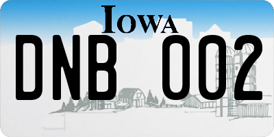 IA license plate DNB002
