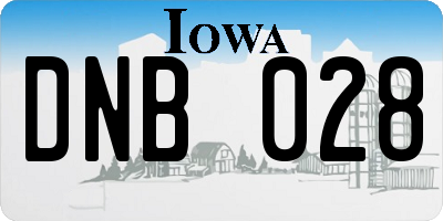 IA license plate DNB028