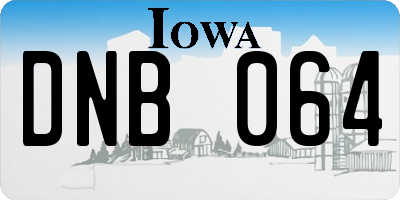 IA license plate DNB064