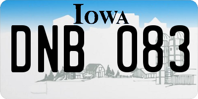 IA license plate DNB083