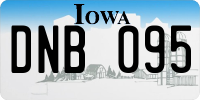 IA license plate DNB095