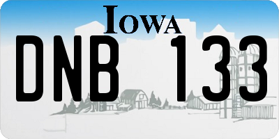 IA license plate DNB133