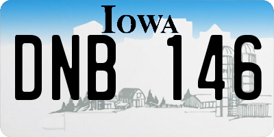 IA license plate DNB146