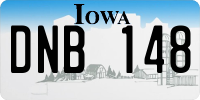 IA license plate DNB148