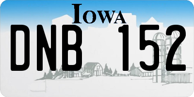 IA license plate DNB152