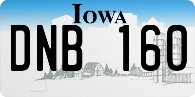 IA license plate DNB160