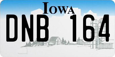 IA license plate DNB164