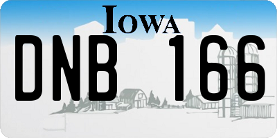 IA license plate DNB166