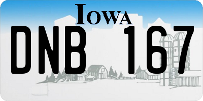 IA license plate DNB167