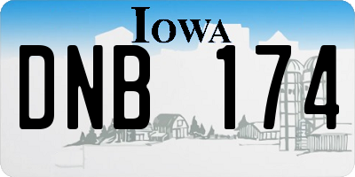 IA license plate DNB174