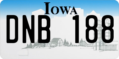 IA license plate DNB188