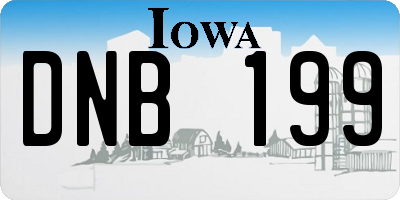 IA license plate DNB199