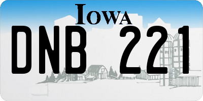 IA license plate DNB221