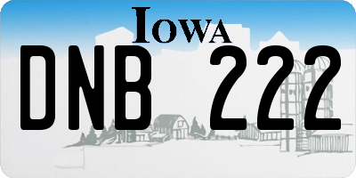 IA license plate DNB222
