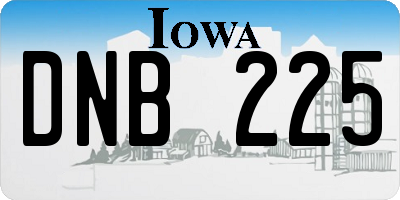 IA license plate DNB225