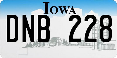 IA license plate DNB228