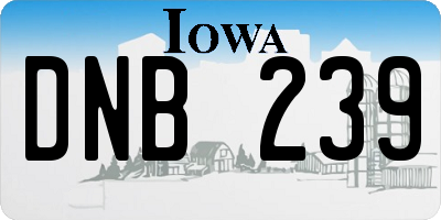 IA license plate DNB239