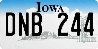 IA license plate DNB244