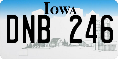 IA license plate DNB246