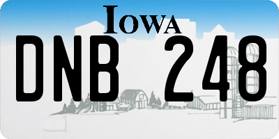 IA license plate DNB248