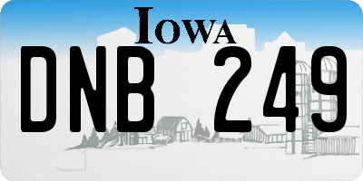 IA license plate DNB249