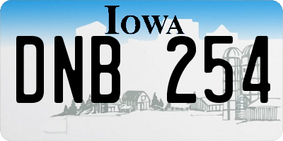 IA license plate DNB254